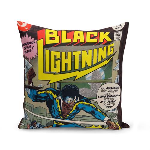 Housse De Coussin 40x40 Cm Black Lightning Bande Dessinee Comics Super Hero