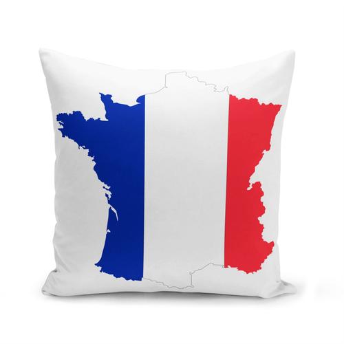 Housse De Coussin 40x40 Cm Drapeau Carte France Football Sport Equipe National Usa