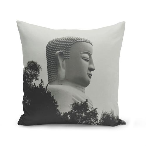 Housse De Coussin 40x40 Cm Bouddha Assit En Pierre Style Chinois