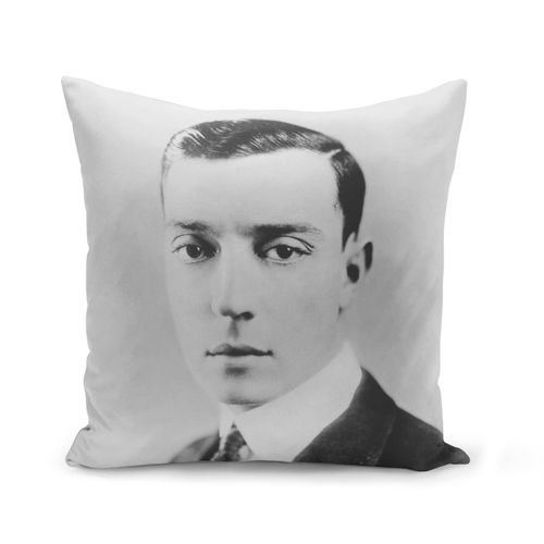 Housse De Coussin 40x40 Cm Buster Keaton Acteur Hollywood Retro Portrait Vintage
