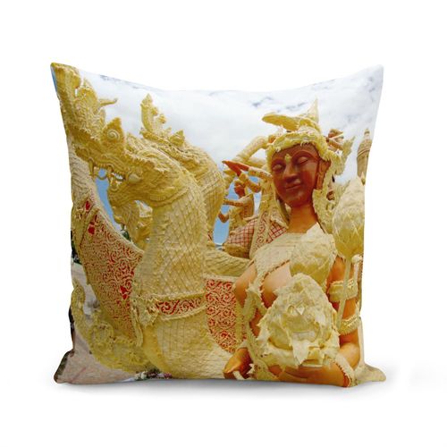 Housse De Coussin 40x40 Cm Char Du Festival Des Bougies Thaïlande Carnaval Du Monde