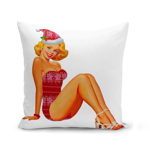 Housse De Coussin 40x40 Cm Pin Up De Noel Vintage Retro Mere Noel 50's