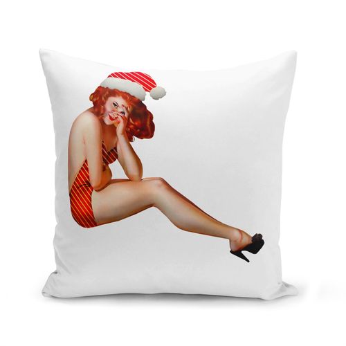 Housse De Coussin 40x40 Cm Pin Up De Noel Vintage Retro Mere Noel 60's