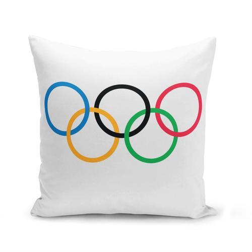 Housse De Coussin 40x40 Cm Anneaux Olympiques Jeux Olympiques Tokyo 2020 Sport