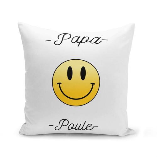 Housse De Coussin 40x40 Cm Papa Poule Smiley Pere Amour Tendresse Famille