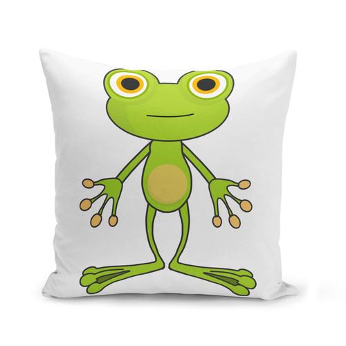 Housse De Coussin 40x40 Cm Peinture Grenouille Illustration Enfant Mignon