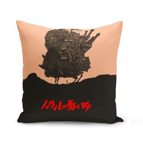 Housse De Coussin 40x40 Cm Le Chateau Ambulant Hayao Miyazaki Manga Anime Japon