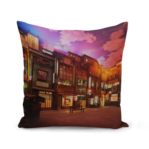 Housse De Coussin 40x40 Cm Ville Japonaise Traditionnelle Japon Ancien