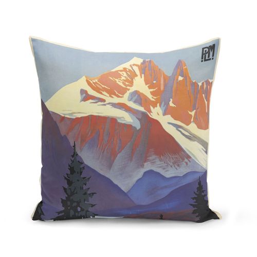 Housse De Coussin 40x40 Cm La Savoie Montagne France Affiche Poster Vintage Voyage Art Deco 30's