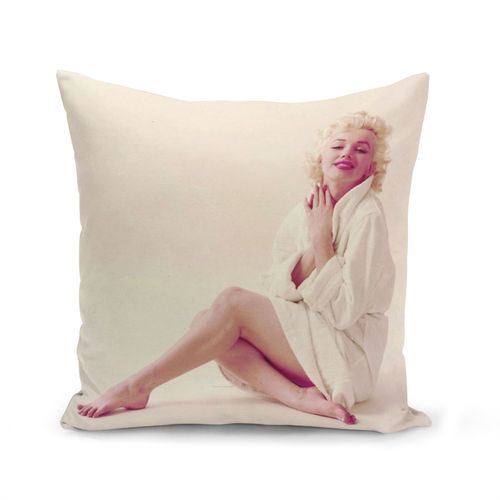 Housse De Coussin 40x40 Cm Marilyn Monroe Peignoir Mannequin Sex Symbol Photo Vintage