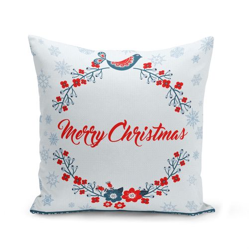 Housse De Coussin 40x40 Cm Merry Christmas Design De Noel Calligraphie Guirlande