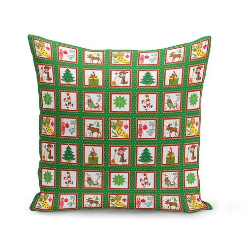 Housse De Coussin 40x40 Cm Motifs De Noel Sapin Cadeau Vintage Retro Santa Claus 50's