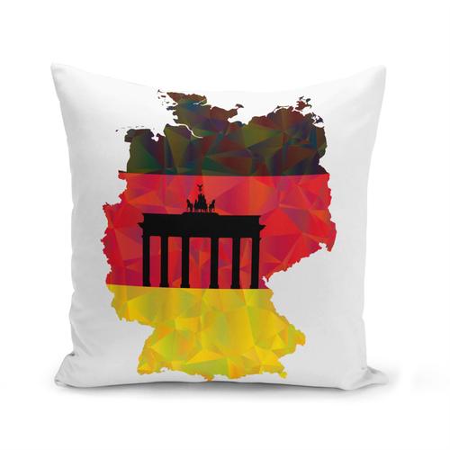 Housse De Coussin 40x40 Cm Drapeau Carte Allemagne Football Sport Equipe National Usa