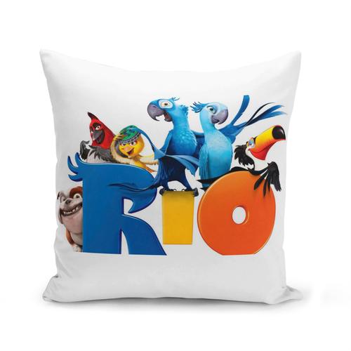 Housse De Coussin 40x40 Cm Rio Film Animation Cartoon Enfant Dessin Anime Animaux