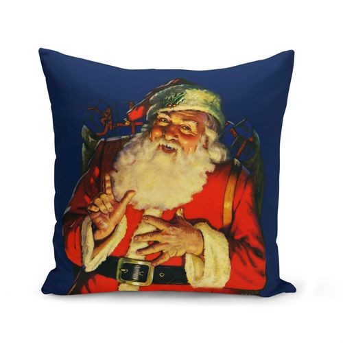 Housse De Coussin 40x40 Cm Pere Noel Apporte Les Cadeaux Vintage Retro Santa Claus