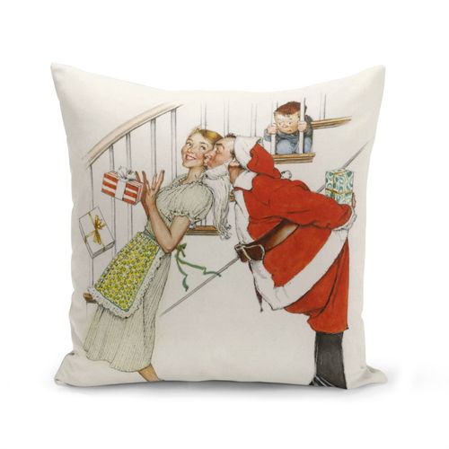 Housse De Coussin 40x40 Cm Pere Noel & Maman Noel Peinture Norman Rockwell