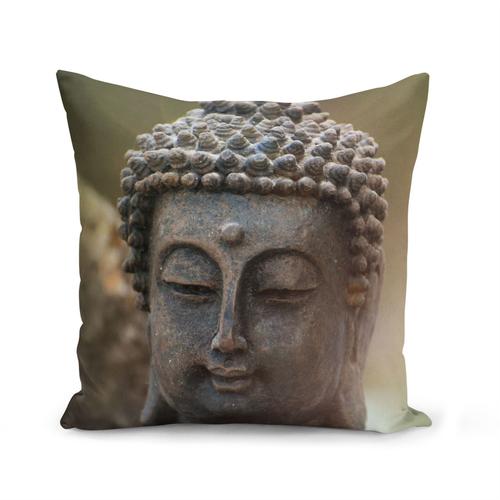 Housse De Coussin 40x40 Cm Gros Plan Bouddha De Bronze Style Chinois