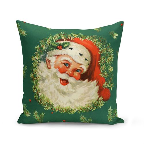Housse De Coussin 40x40 Cm Pere Noel Sapin Mignon Peinture Vintage Retro 50's