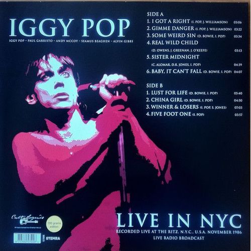Live In Nyc - Recorded Live At The Ritz, N.Y.C.. Usa November 1986 Live Radio Broadcast