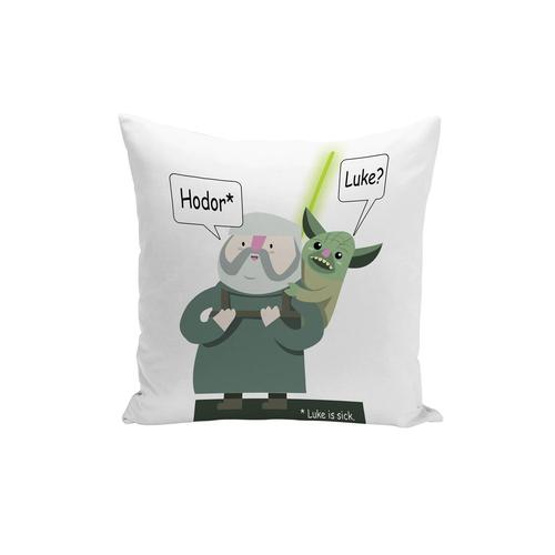 Housse De Coussin Game Of Geek Hodor Yoda Game Of Thrones Star Wars 1 Humour 40x40cm