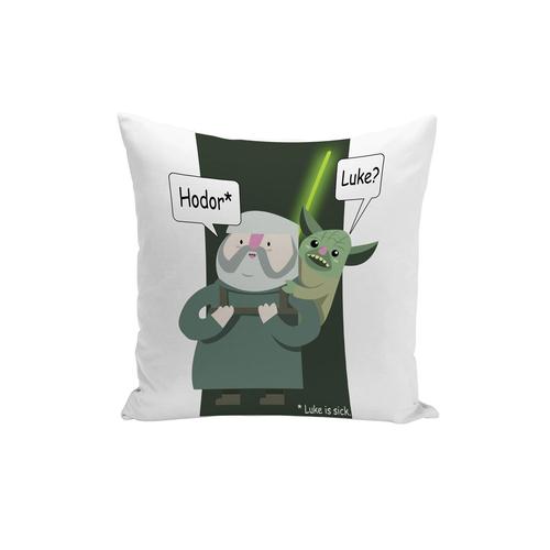 Housse De Coussin Game Of Geek Hodor Yoda Game Of Thrones Star Wars 2 Humour 40x40cm