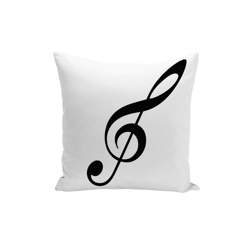 Housse De Coussin Clef De Sol Musique Solfège 40x40cm