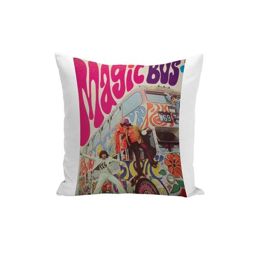 Housse De Coussin Vieille Affiche The Who Magic Bus Groupe De Musique Rétro Poster Vintage 40x40cm