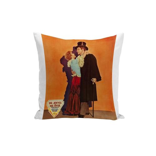 Housse De Coussin Vieille Affiche Anglaise De Film Docteur Jekyll And Mister Hyde Rétro Poster Cinéma Vintage 1 40x40cm