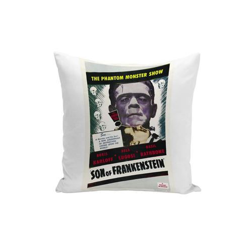 Housse De Coussin Vieille Affiche Anglaise De Film Le Fils De Frankenstein Rétro Poster Cinéma Vintage 40x40cm