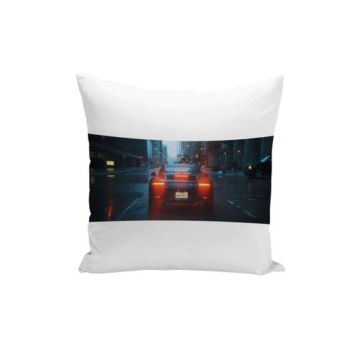 Housse De Coussin Belle Voiture De Sport Vue Arrière Buildings Villes 40x40cm