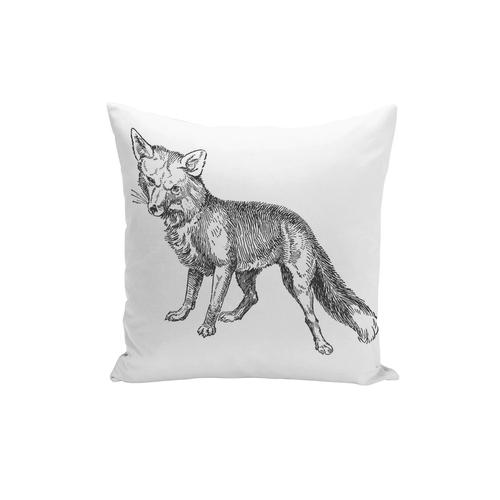 Housse De Coussin Loup Dessin 40x40cm