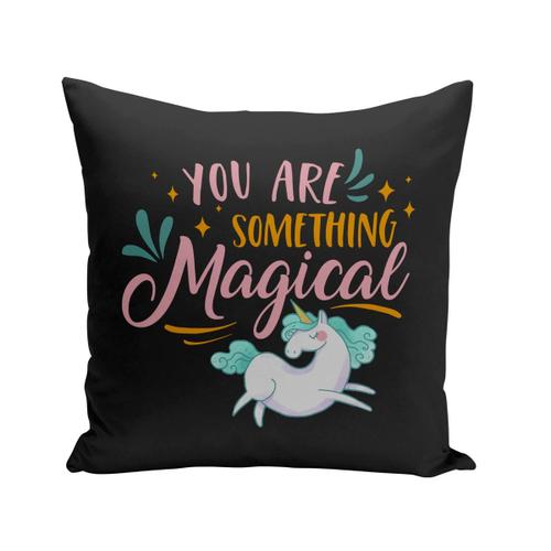 Housse De Coussin 40x40 Cm You Are Something Magical Licorne Dessin