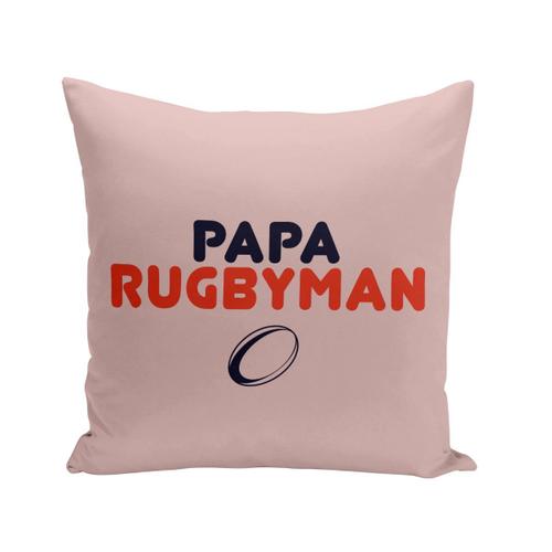 Housse De Coussin 40x40 Cm Papa Rugbyman Sport Rugby Ballon Père