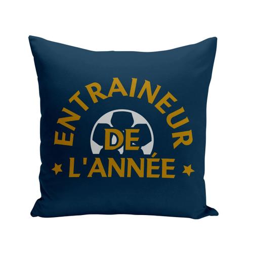 Housse De Coussin 40x40 Cm Entraineur De L'année Sport Foot Football