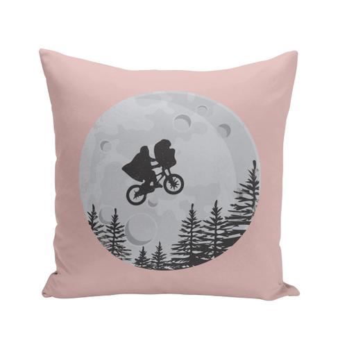 Housse De Coussin 40x40 Cm Extraterrestre Vélo Volant Lune Cyclisme Film