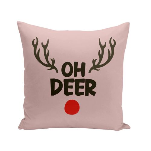 Housse De Coussin 40x40 Cm Oh Deer Renne Noel Hiver Cadeau Père Noel