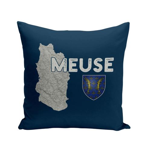 Housse De Coussin 40x40 Cm Meuse 55 Departement Bar-Le-Duc Carte Ancienne Est France