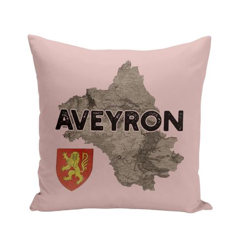 Housse De Coussin 40x40 Cm Aveyron 12 Département Millaux Carte Ancienne Occitanie