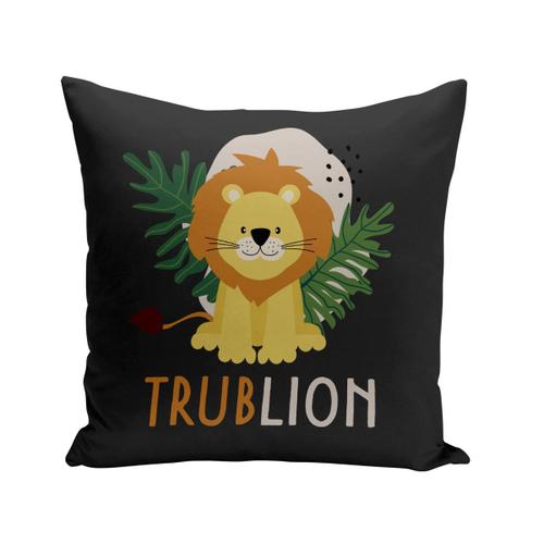 Housse De Coussin 40x40 Cm Lion Trublion Dessin Illustration Roi De La Savane