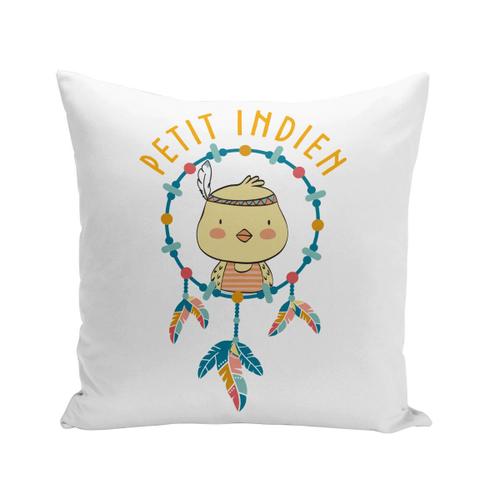 Housse De Coussin 40x40 Cm Poussin Le Petit Indien Dessin Illustration