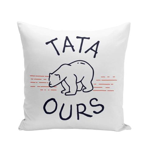 Housse De Coussin 40x40 Cm Tata Ours Famille Polaire Animal Tante Cadeau