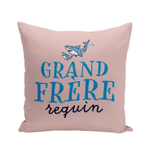 Housse De Coussin 40x40 Cm Grand Frère Requin Famille Mer Poisson