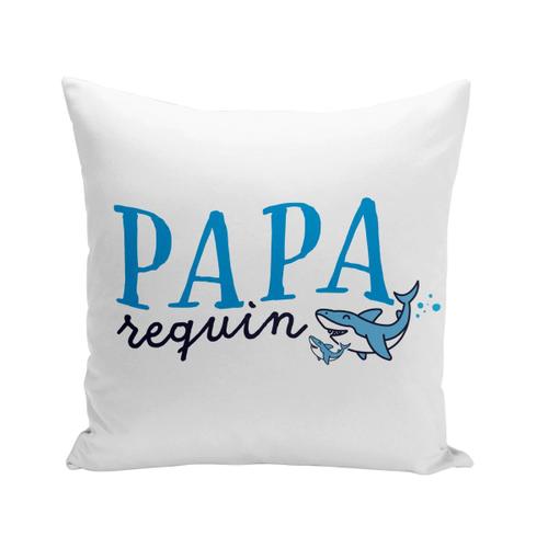 Housse De Coussin 40x40 Cm Papa Requin Famille Mignon Poisson