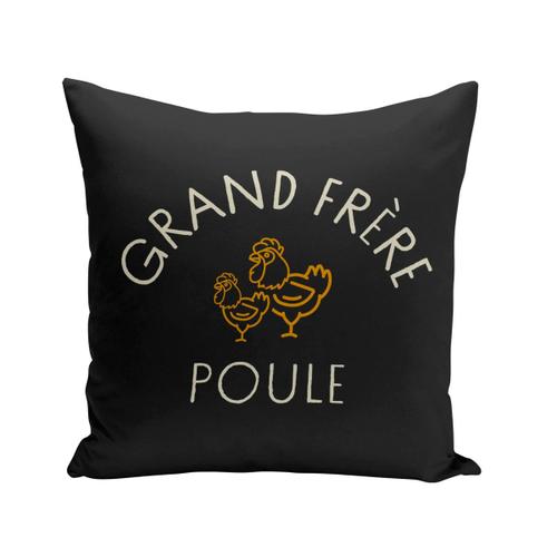 Housse De Coussin 40x40 Cm Grand Frère Poule Famille Mignon Animal