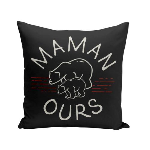 Housse De Coussin 40x40 Cm Maman Ours Famille Mignon Animal