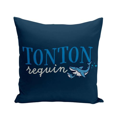 Housse De Coussin 40x40 Cm Tonton Requin Famille Mignon Animal