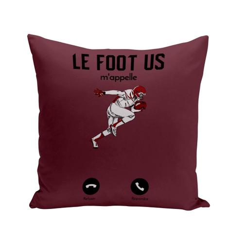 Housse De Coussin 40x40 Cm Le Football Américain M'appelle Sport Loisir