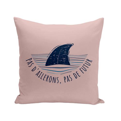 Housse De Coussin 40x40 Cm Pas D'ailerons, Pas De Futur Écologie Mer Requin