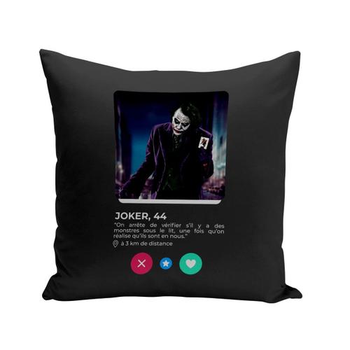 Housse De Coussin 40x40 Cm Joker Méchant Film Réseau Social Rencontre Amour