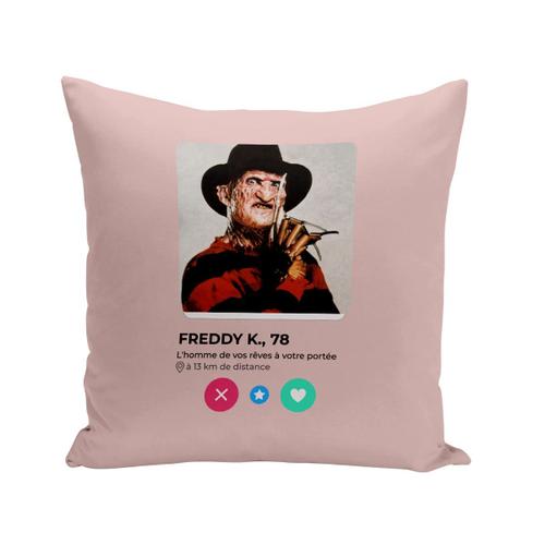 Housse De Coussin 40x40 Cm Freddy K. Film Horreur Réseau Social Rencontre Amour